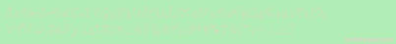 jd ducky Font – Pink Fonts on Green Background