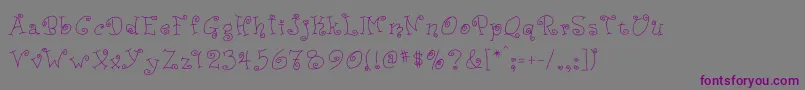 Шрифт jd ducky – фиолетовые шрифты на сером фоне