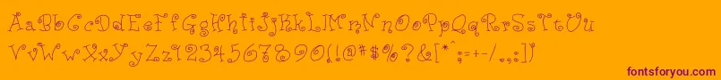 Шрифт jd ducky – фиолетовые шрифты на оранжевом фоне