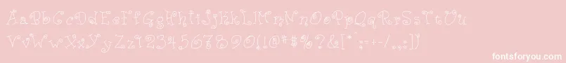 jd ducky Font – White Fonts on Pink Background