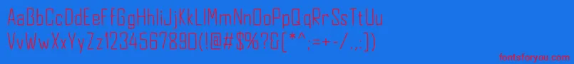 jd equinox Font – Red Fonts on Blue Background