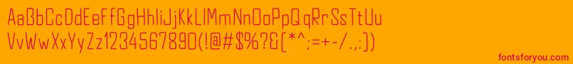 jd equinox Font – Red Fonts on Orange Background