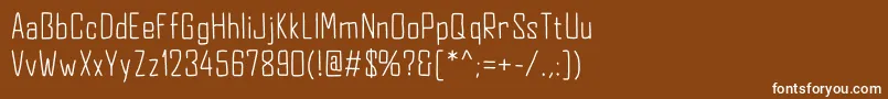 フォントjd equinox – 茶色の背景に白い文字