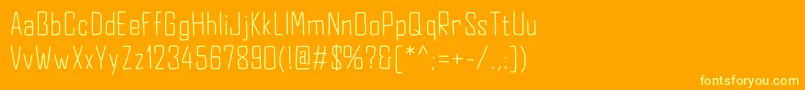 jd equinox Font – Yellow Fonts on Orange Background