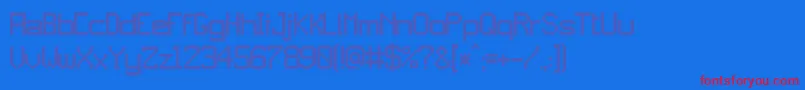 jd gems Font – Red Fonts on Blue Background