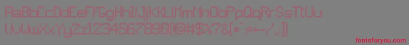 jd gems-Schriftart – Rote Schriften auf grauem Hintergrund