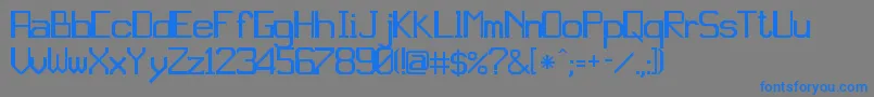 jd gina-Schriftart – Blaue Schriften auf grauem Hintergrund