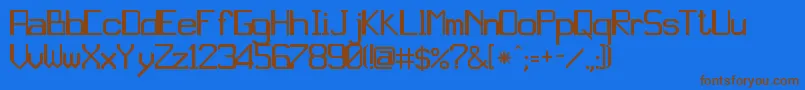 jd gina Font – Brown Fonts on Blue Background