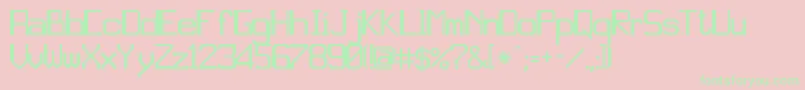 jd gina-Schriftart – Grüne Schriften auf rosa Hintergrund