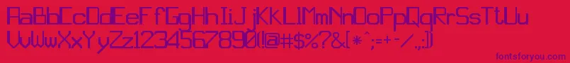 jd gina Font – Purple Fonts on Red Background