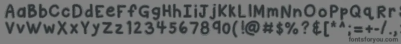 Kbastitchintime Font – Black Fonts on Gray Background