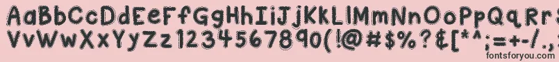 Kbastitchintime Font – Black Fonts on Pink Background