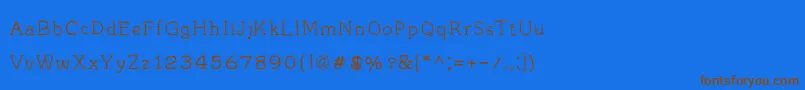 jd irregutype Font – Brown Fonts on Blue Background