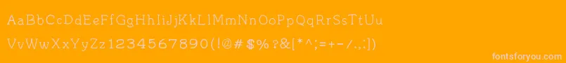 jd irregutype Font – Pink Fonts on Orange Background