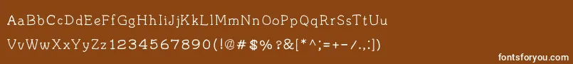 jd irregutype Font – White Fonts on Brown Background