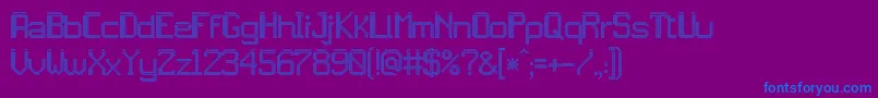 jd led7 Font – Blue Fonts on Purple Background