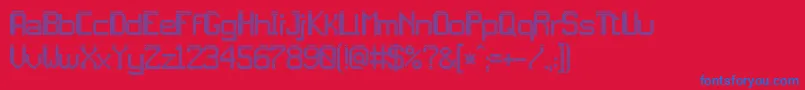 jd led7 Font – Blue Fonts on Red Background