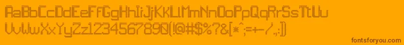Шрифт jd led7 – коричневые шрифты на оранжевом фоне