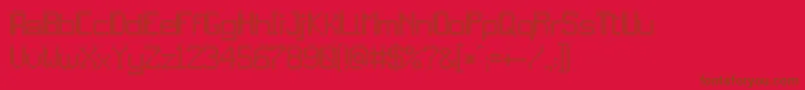 Czcionka jd led7 – brązowe czcionki na czerwonym tle