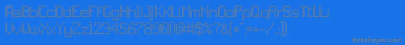 jd led7-Schriftart – Graue Schriften auf blauem Hintergrund