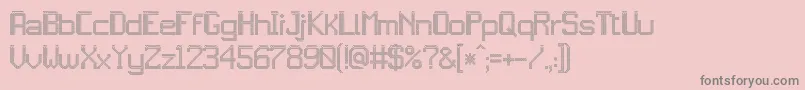 jd led7 Font – Gray Fonts on Pink Background