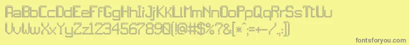フォントjd led7 – 黄色の背景に灰色の文字