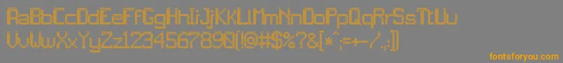 jd led7 Font – Orange Fonts on Gray Background