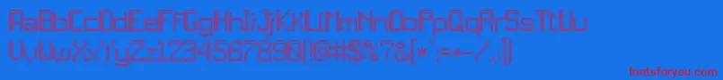 jd led7 Font – Red Fonts on Blue Background