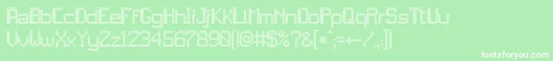 jd led7 Font – White Fonts on Green Background