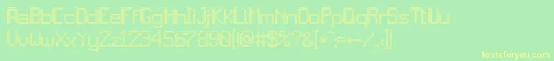 jd led7 Font – Yellow Fonts on Green Background