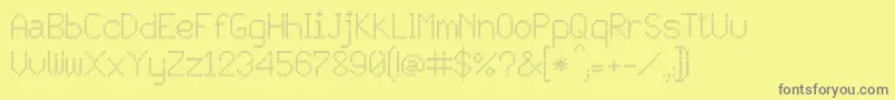 JD Persegi-Schriftart – Graue Schriften auf gelbem Hintergrund