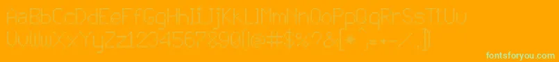 JD Persegi Font – Green Fonts on Orange Background