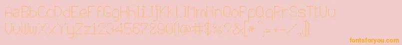 JD Persegi Font – Orange Fonts on Pink Background