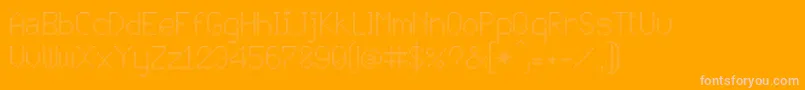 JD Persegi Font – Pink Fonts on Orange Background