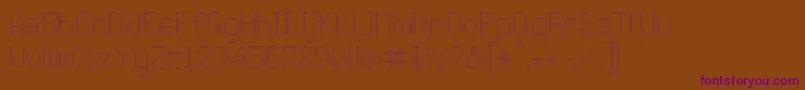 JD Persegi Font – Purple Fonts on Brown Background