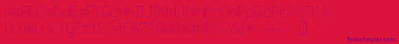 JD Persegi Font – Purple Fonts on Red Background