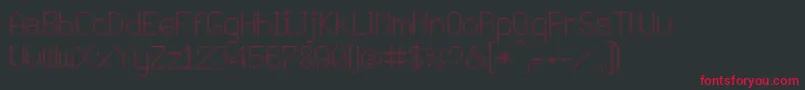 JD Persegi Font – Red Fonts on Black Background