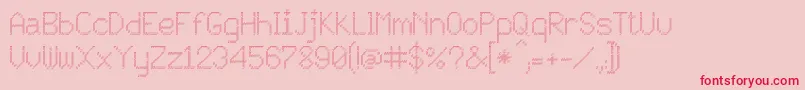 JD Persegi Font – Red Fonts on Pink Background