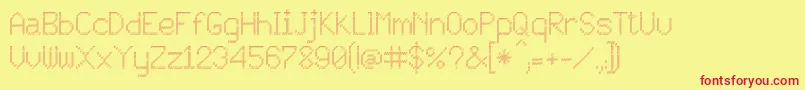 JD Persegi Font – Red Fonts on Yellow Background