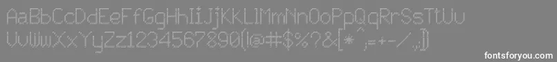 フォントJD Persegi – 灰色の背景に白い文字