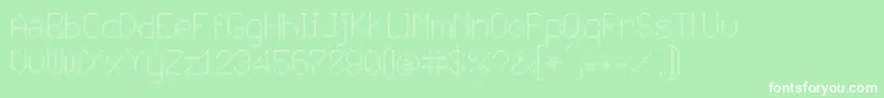 JD Persegi Font – White Fonts on Green Background