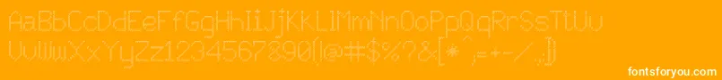 JD Persegi Font – White Fonts on Orange Background