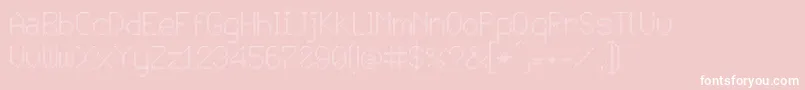 JD Persegi Font – White Fonts on Pink Background
