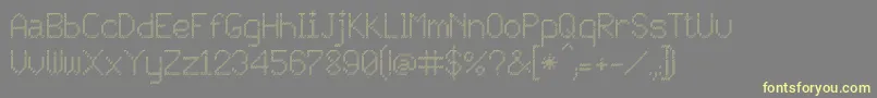 JD Persegi Font – Yellow Fonts on Gray Background