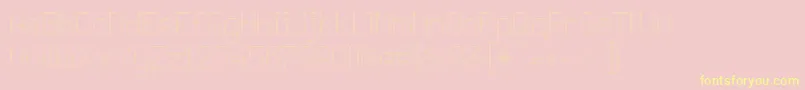 JD Persegi Font – Yellow Fonts on Pink Background