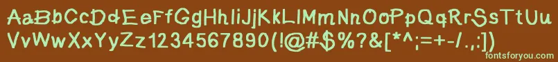 jd pictura Font – Green Fonts on Brown Background