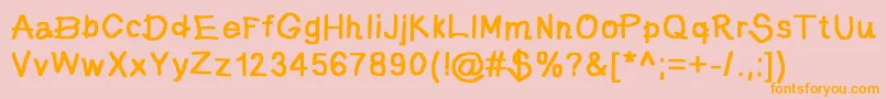 jd pictura Font – Orange Fonts on Pink Background