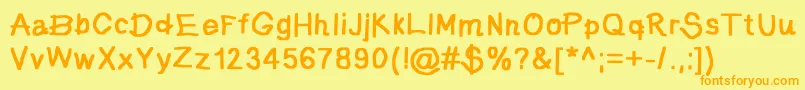 jd pictura Font – Orange Fonts on Yellow Background