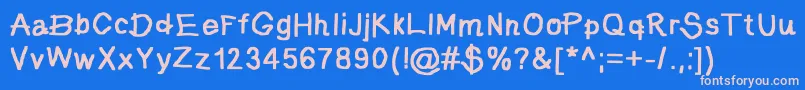 jd pictura Font – Pink Fonts on Blue Background