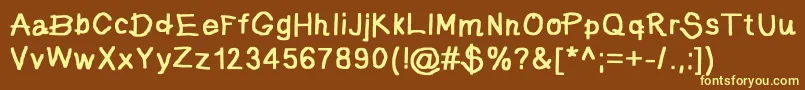 jd pictura Font – Yellow Fonts on Brown Background